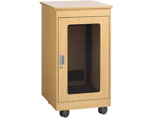 The CHIEF F1 Series 12U Rack offers a durable and stylish enclosure solution, featuring a 28-inch depth and a polished maple finish. Designed for structured environments, it combines robust construction with aesthetic appeal, making it suitable for AV and IT equipment installations. Proudly made in the USA and TAA compliant, this rack system meets professional-grade standards for reliability and performance.