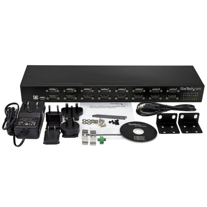 StarTech Hub adaptateur série USB vers RS232 16 ports, montage en rack, chipset Terminus