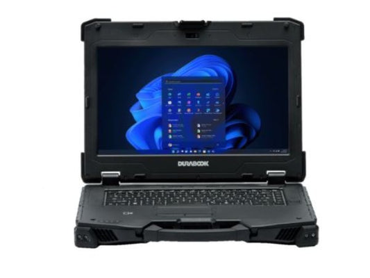 Durabook Z14 is a rugged 14-inch notebook designed for high-performance field applications. Equipped with an Intel Core i5-1135G7 processor, 8GB DDR4 RAM, and a 256GB PCIe SSD, it delivers reliable multitasking and fast data access in demanding environments. Its IP65-rated chassis, sunlight-readable 1000-nit display, and MIL-STD-grade durability make it ideal for field engineers, military personnel, or mobile technicians requiring on-the-go power.