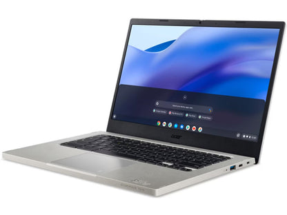 The ACER 14-inch Chromebook combines performance, portability, and enterprise readiness in one robust device. Powered by a 12th Gen Intel Core i5-1235U processor, it delivers optimal speed and multitasking with 16GB LPDDR4X RAM and a 256GB PCIe Gen 4 NVMe SSD. Designed for business environments, it includes Chrome OS with an Enterprise Upgrade, FHD webcam, and MIL-STD 810H durability — all while offering up to 10 hours of battery life.