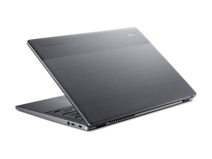 The ACER Chromebook Plus Enterprise 514 (ZF.P01AA.017) blends robust performance and enterprise-grade features in a slim, professional design. Featuring a 14-inch 1920x1200 IPS touch display, AMD Ryzen 5 7520C quad-core processor, 8GB LPDDR5X RAM, and a 256GB PCIe Gen 4 NVMe SSD, it delivers efficient multitasking and fast storage. ChromeOS Enterprise, MIL-STD-810H durability, EPEAT Silver, ENERGY STAR, and a Kensington Lock complete this highly secure, environmentally certified solution for business users.