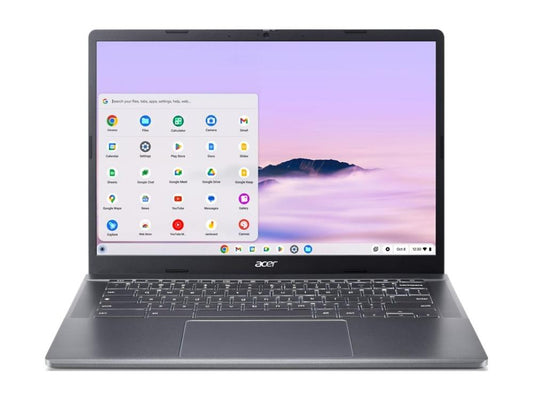 The ACER Chromebook Plus Enterprise 514 (ZF.P01AA.017) blends robust performance and enterprise-grade features in a slim, professional design. Featuring a 14-inch 1920x1200 IPS touch display, AMD Ryzen 5 7520C quad-core processor, 8GB LPDDR5X RAM, and a 256GB PCIe Gen 4 NVMe SSD, it delivers efficient multitasking and fast storage. ChromeOS Enterprise, MIL-STD-810H durability, EPEAT Silver, ENERGY STAR, and a Kensington Lock complete this highly secure, environmentally certified solution for business users.