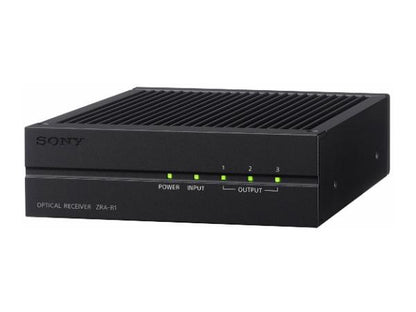 The SONY ZRAR1 Optical Receiver is purpose-built for use with Crystal LED large display solutions, offering streamlined compatibility and professional-grade performance. Designed in Japan and TAA compliant, this accessory supports integration in secure and government-approved environments with advanced audio-visual configurations.