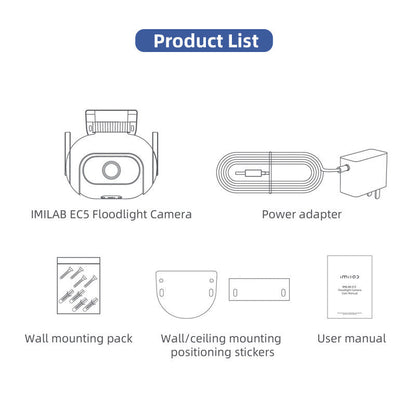 IMILAB EC5 Outdoor WiFi Security Camera - 2K Video, MiHome App Compatible