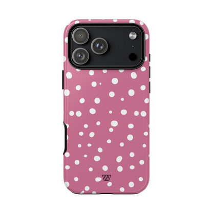 BLUSH RED DOTS | Tough Phone Case