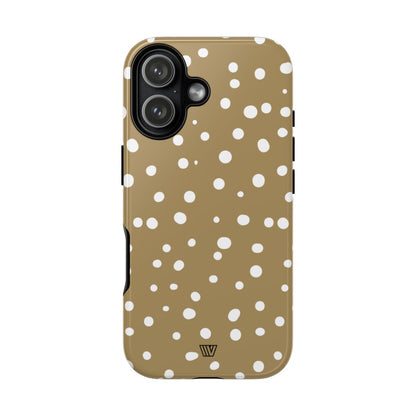 DARK BEIGE DOTS | Tough Phone Case