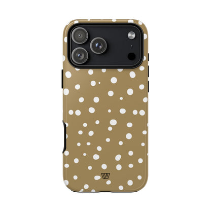 DARK BEIGE DOTS | Tough Phone Case