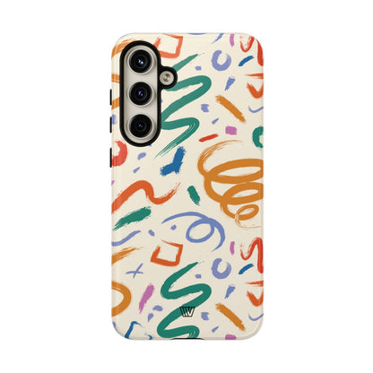 DOODLE BRUSH STROKES | Tough Phone Case