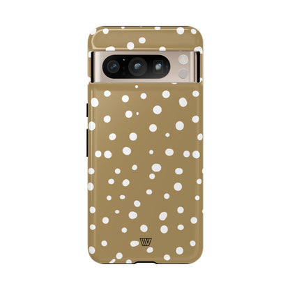 DARK BEIGE DOTS | Tough Phone Case