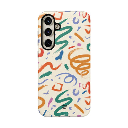 DOODLE BRUSH STROKES | Tough Phone Case