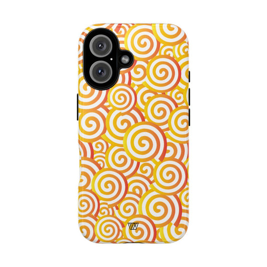 ABSTRACT SPIRAL ORANGE | Tough Phone Case