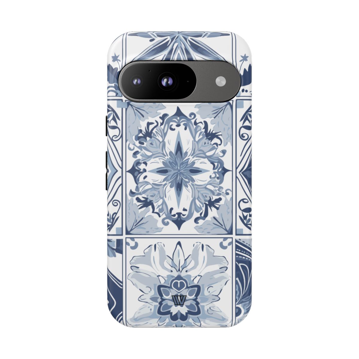 BLUE WHITE TILE | Tough Phone Case