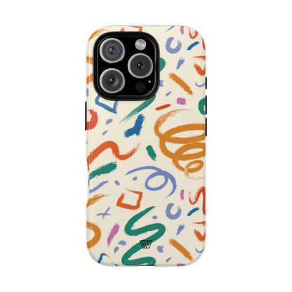 DOODLE BRUSH STROKES | Tough Phone Case