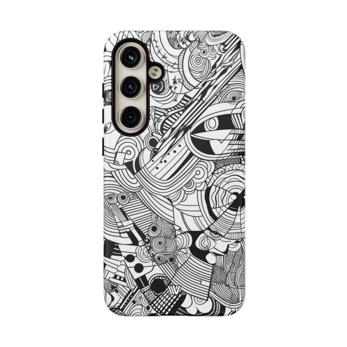 B&W ABSTRACT DOODLE | Tough Phone Case