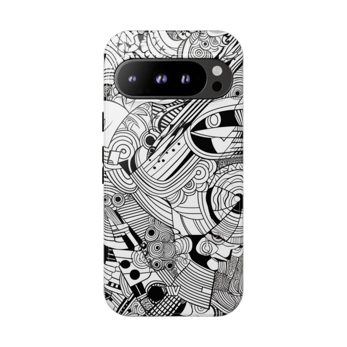 B&W ABSTRACT DOODLE | Tough Phone Case