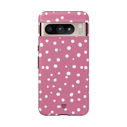 BLUSH RED DOTS | Tough Phone Case